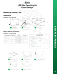 LED Panel Light Clout Design set of 4 49W, 6000K